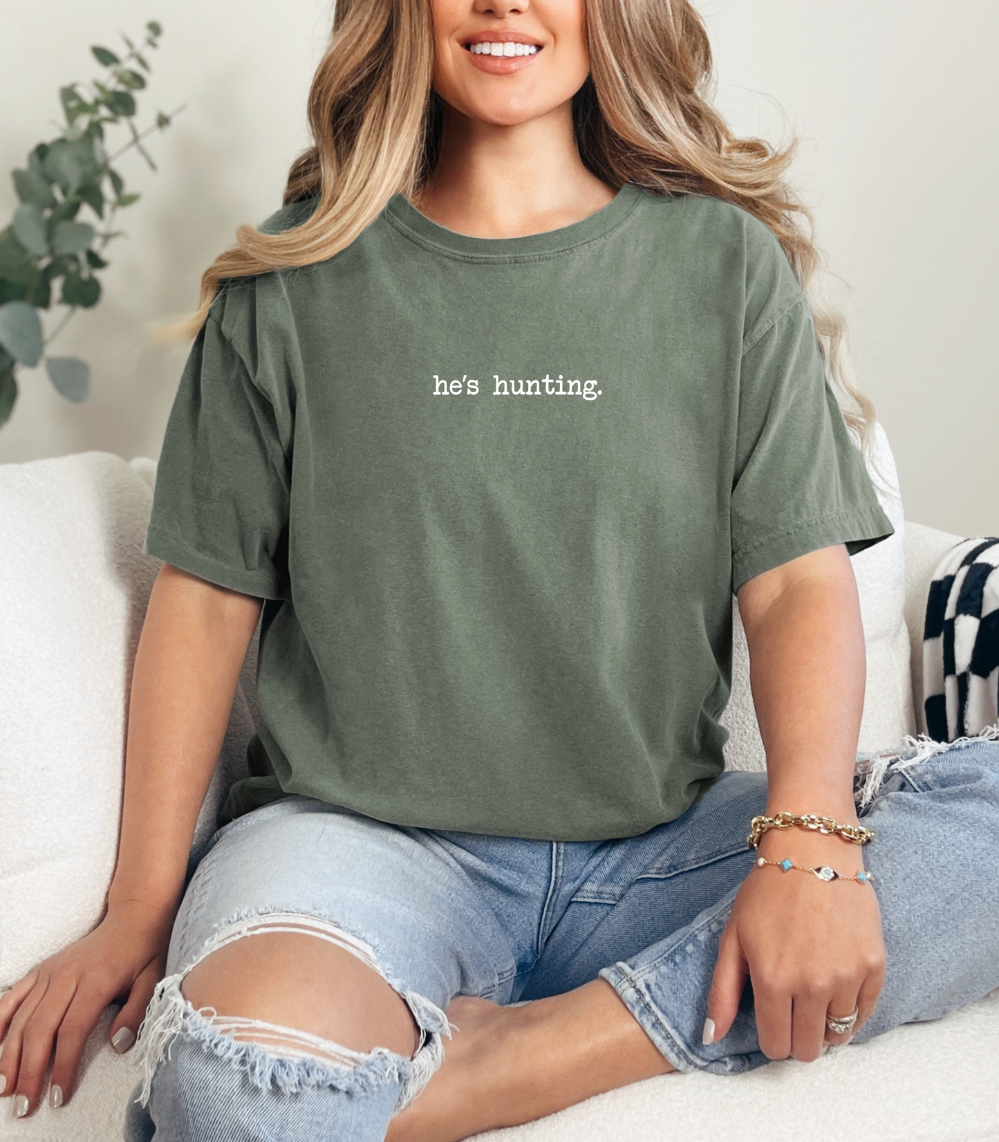 He’s Hunting Unisex Tee